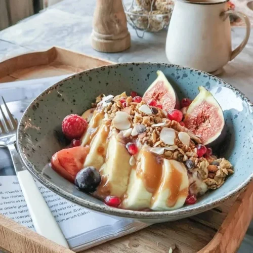Açaï Bowl aux Fruits Rouges et Granola, un mélange coloré et nutritif.