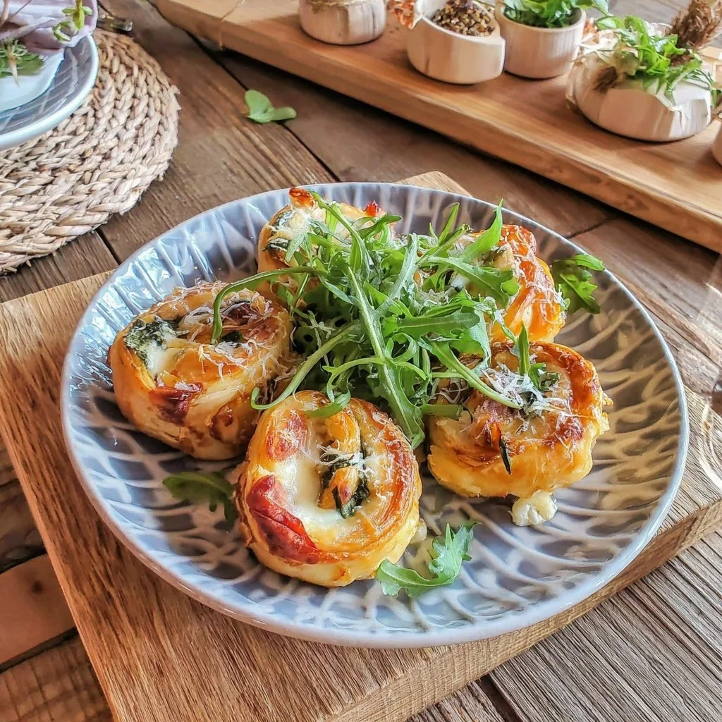 Bouchées feuilletées aux épinards et ricotta
