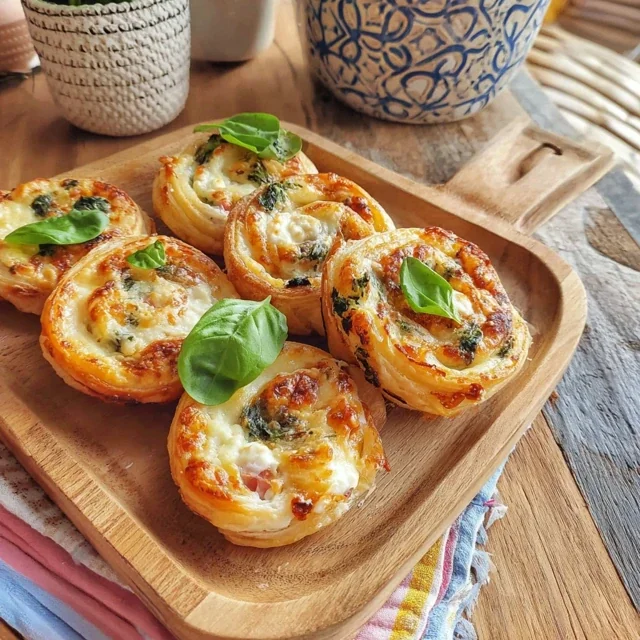 Bouchées feuilletées aux épinards et ricotta