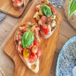 Bruschetta aux Tomates Cerises et Basilic Frais