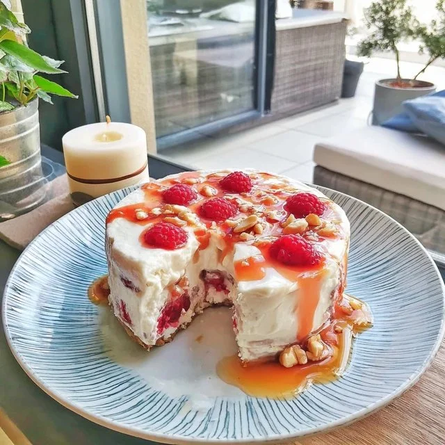 Cheesecake aux Framboises Sans Cuisson