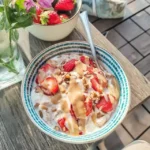 Overnight Oats aux Fraises et Graines de Lin