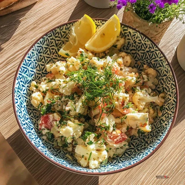 Tabboulé de chou-fleur aux herbes fraîches et citron