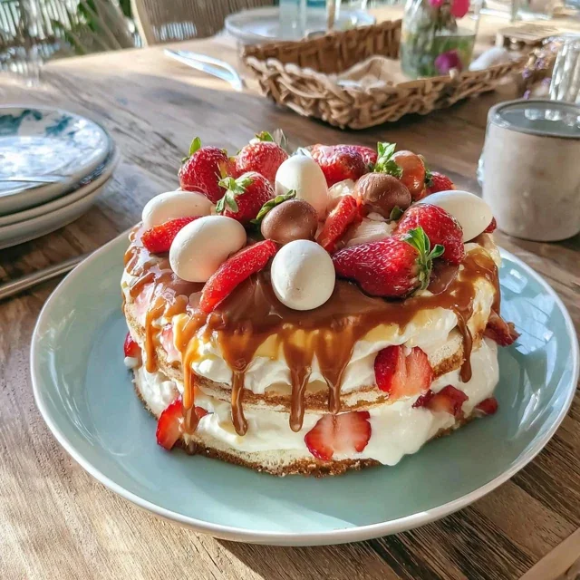 Tiramisu aux fraises sans cuisson