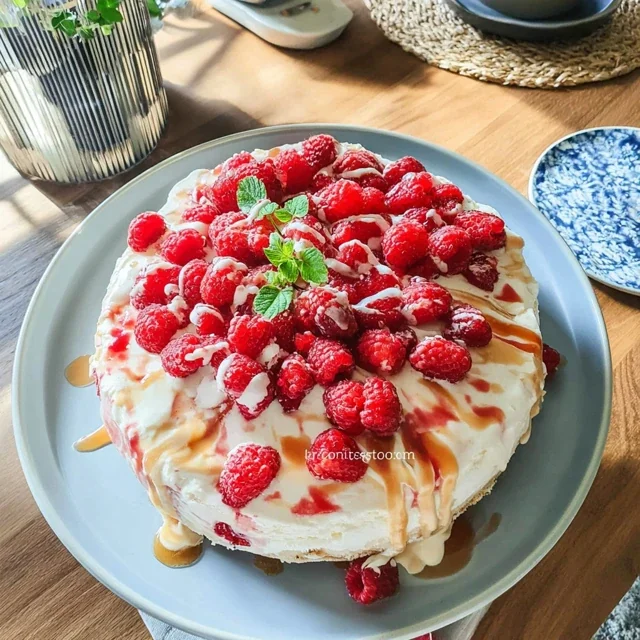 Cheesecake aux Framboises Sans Cuisson