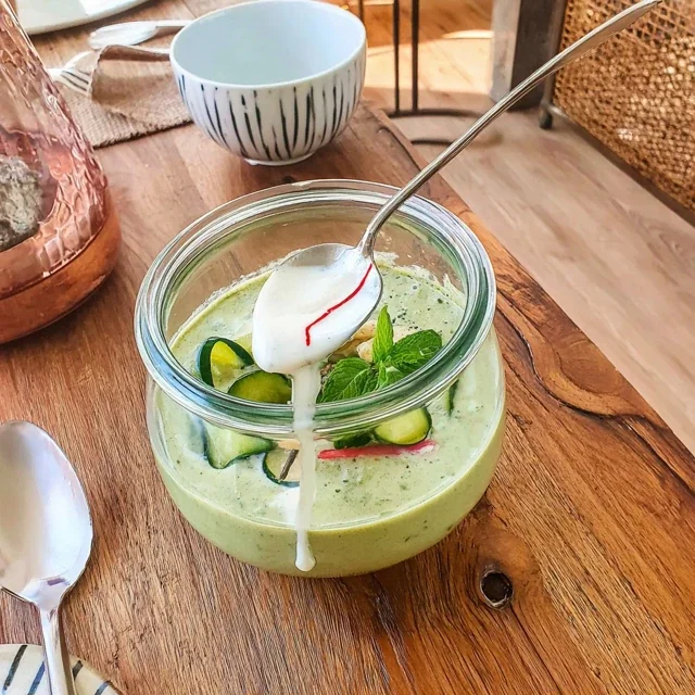 Gaspacho de Concombre et Menthe