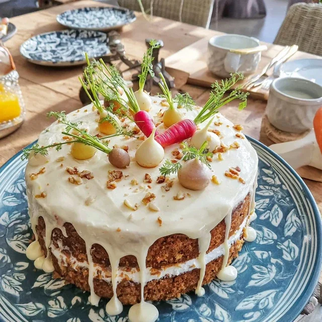 Gâteau aux Carottes et Glaçage au Fromage à la Crème