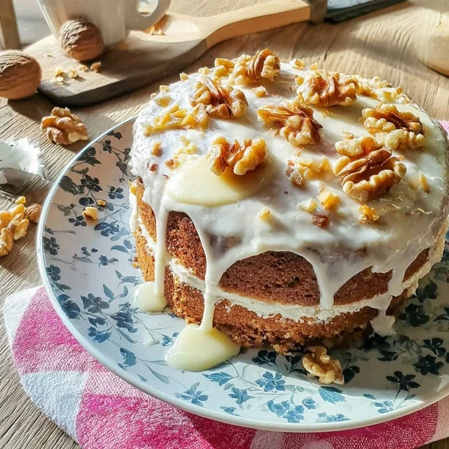 Gâteau aux Carottes et Glaçage au Fromage à la Crème