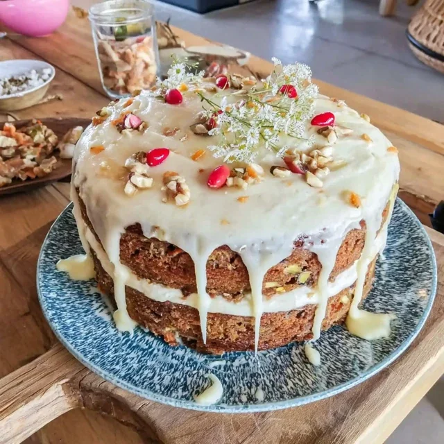 Gâteau aux Carottes et Glaçage au Fromage à la Crème