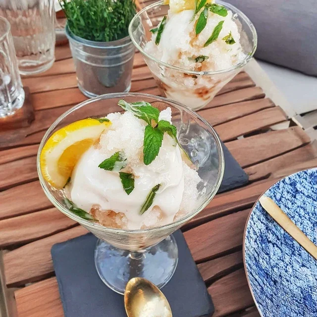 Granita au Citron et Menthe Fraîche