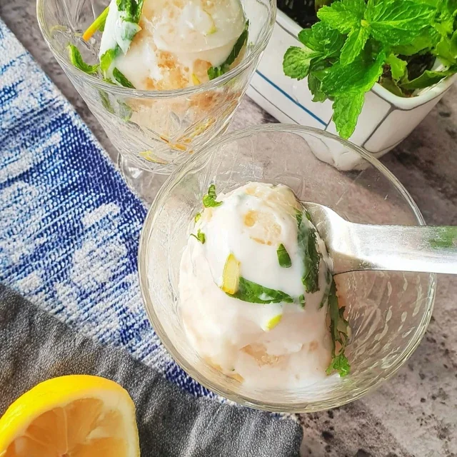 Granita au Citron et Menthe Fraîche