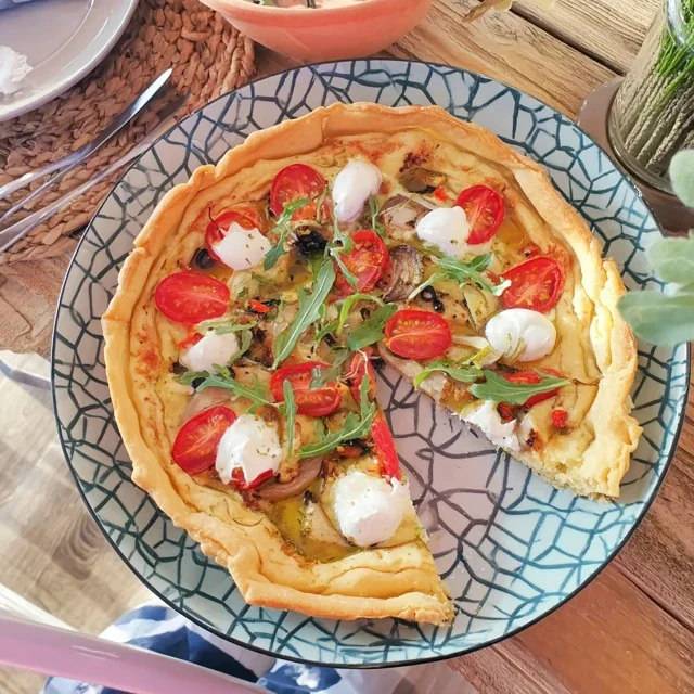 Tarte Soleil au Pesto et Mozzarella